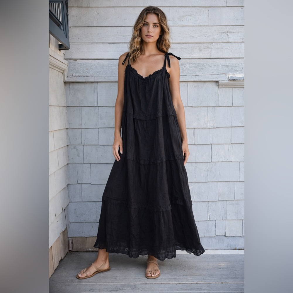 Par & Escala Black Maxi Dress‎ Size M/L